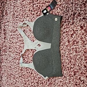 Layer 8 Max Support Two Tone Athletic Gym Active Sports Bra Quick Dry Size S New